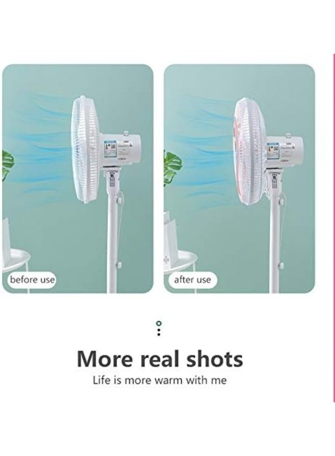 غطاء مروحة شبكي للأطفال مع مشبك أمان – شبكة أمان قابلة للتعديل للمراوح الكهربائية والطاولة والمراوح الأرضية، تصميم كرتوني جذاب، مقاوم للغبار، قابل للغسل، يحمي أصابع الأطفال ويضمن السلامة والراحة للمنزل (قطعة واحدة) - Image 3